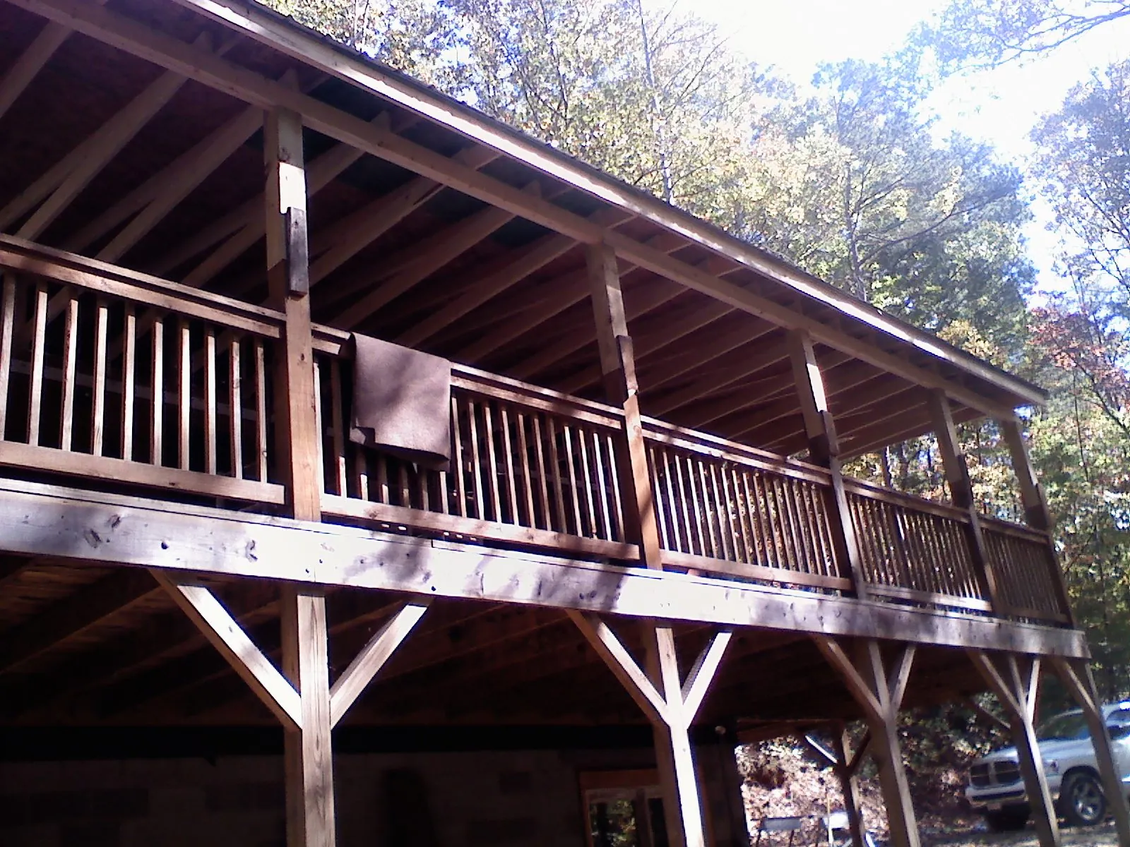Timber framing under a new elevated porch and deck — Roof Leak Repair in East Dennis by Roofing Brothers